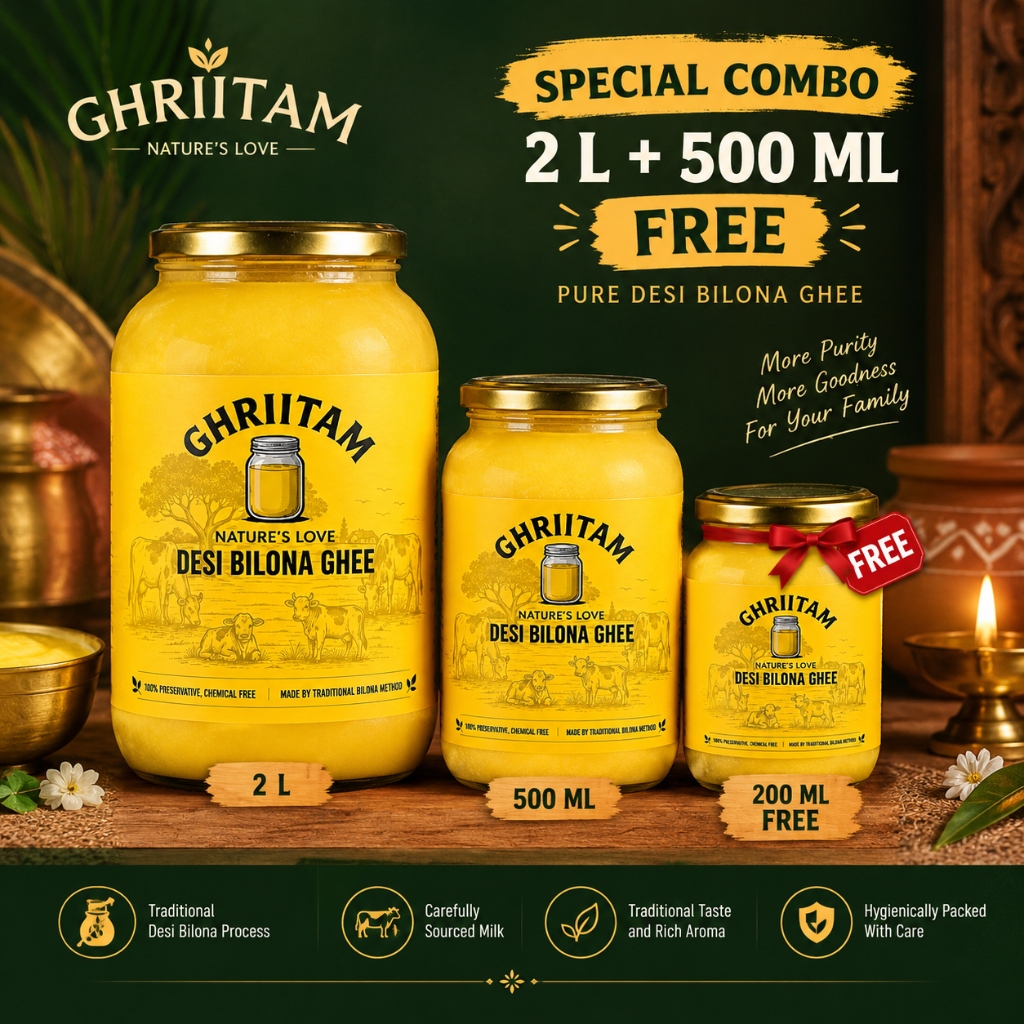 GHRIITAM Special Combo 2L + 500ML + 200ML Free pack
